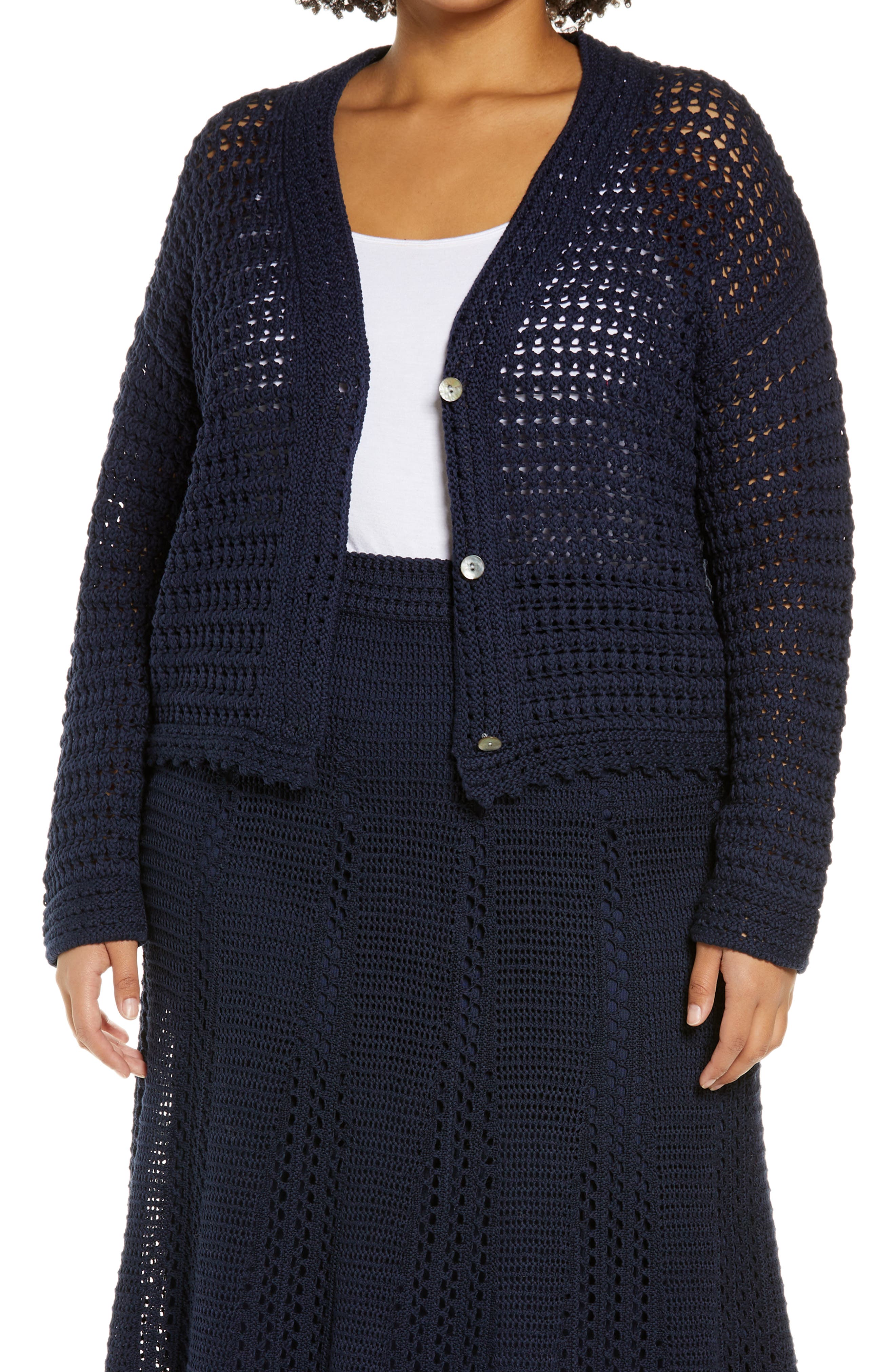 Vince Crochet Cotton Cardigan