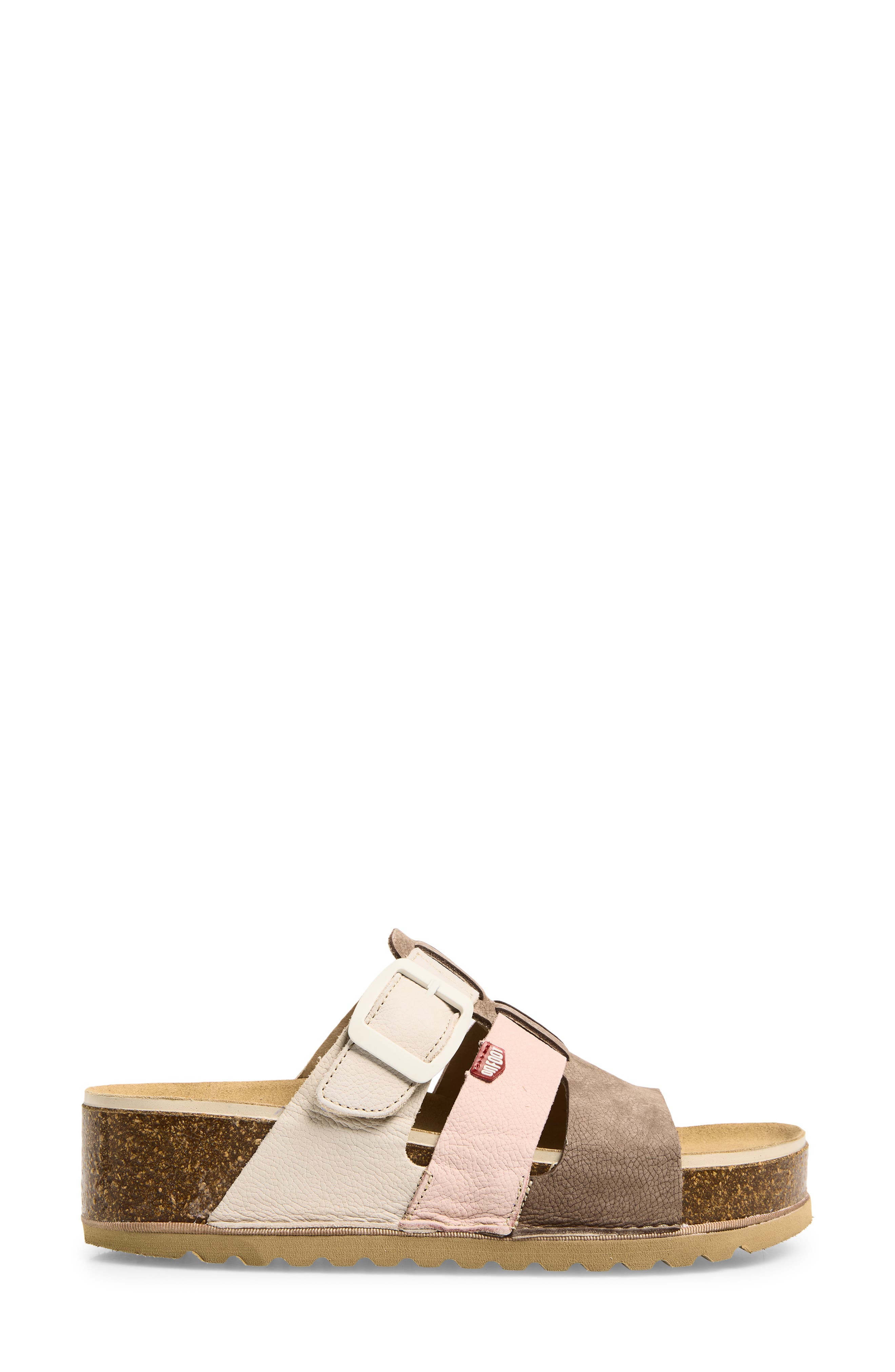 Naoshima Three-Strap Slide Sandal, Alternate, color, ROSE/ BONE