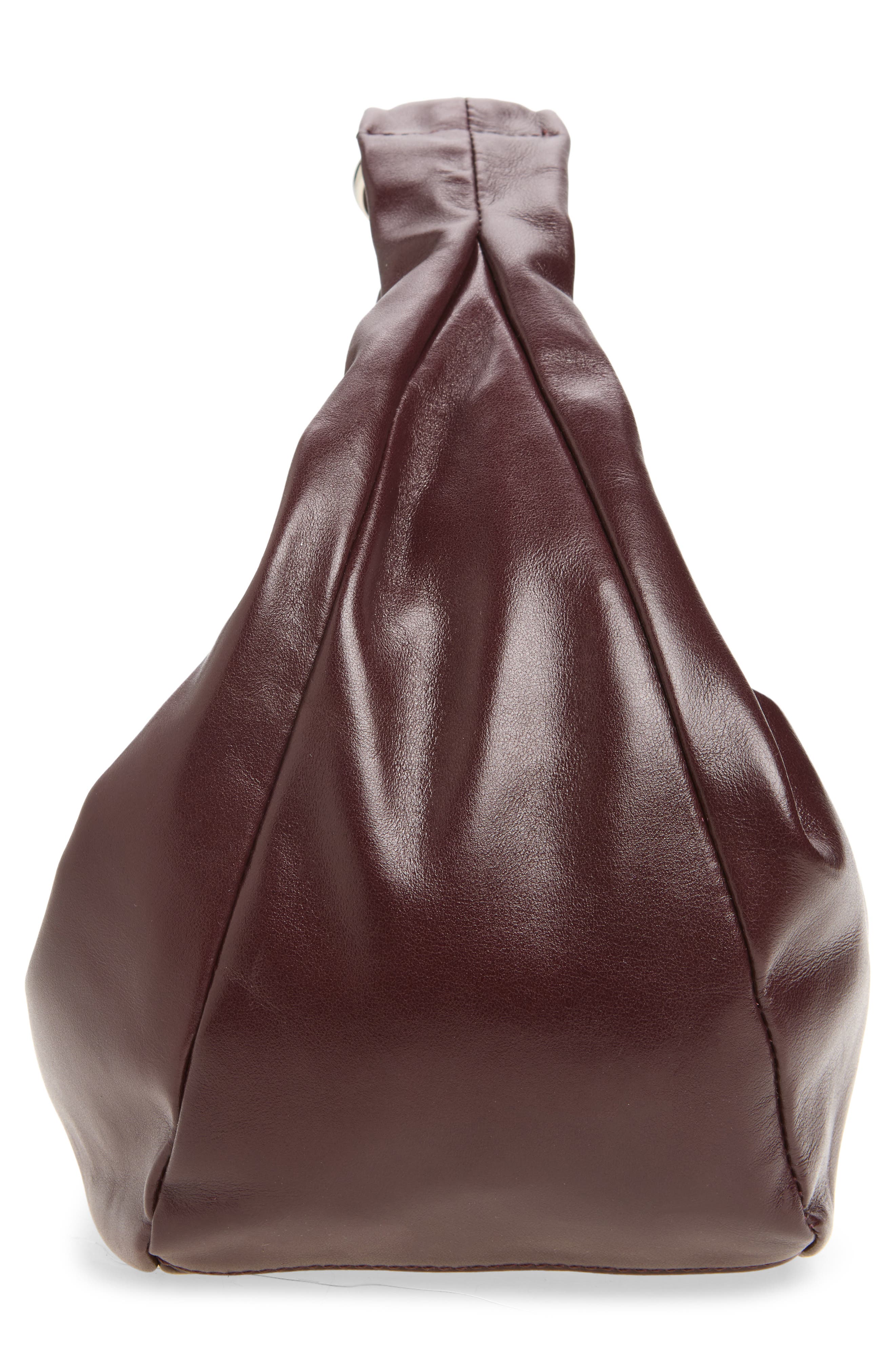Mini Dry Leather Shoulder Bag, Alternate, color, WINE