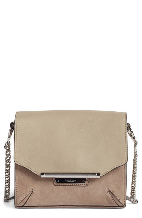 Moto Leather & Suede Crossbody Bag