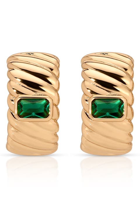 Textured Half Hoop Earrings