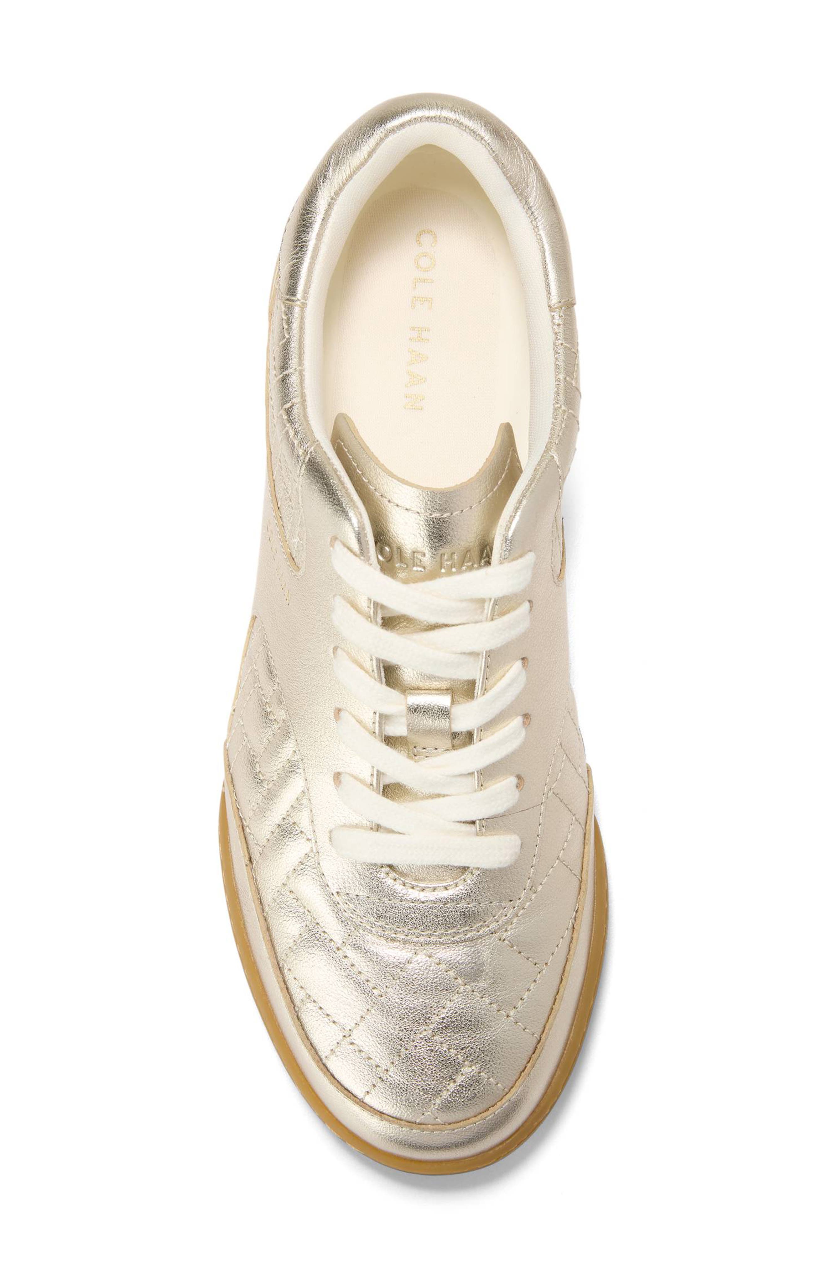 Cole Haan GrandPro Jazlyn Sneaker, Alternate, color, Soft Gold Leather