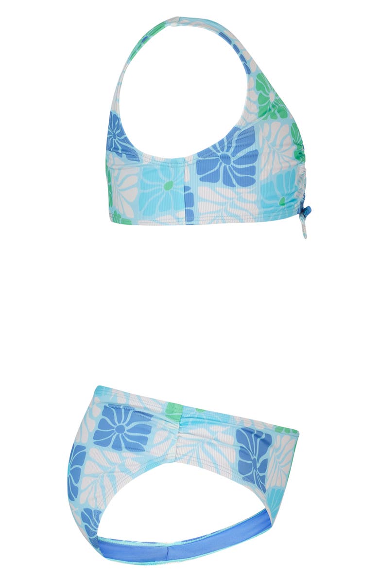 Roxy Kids' Floral Geo 2-Piece Bikini, Alternate, color, Turquoise Sea