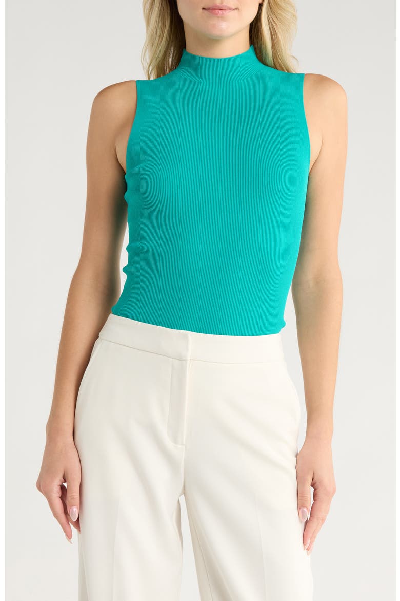 Leenda Sleeveless Mock Neck Sweater, Main, color, BILLIARD