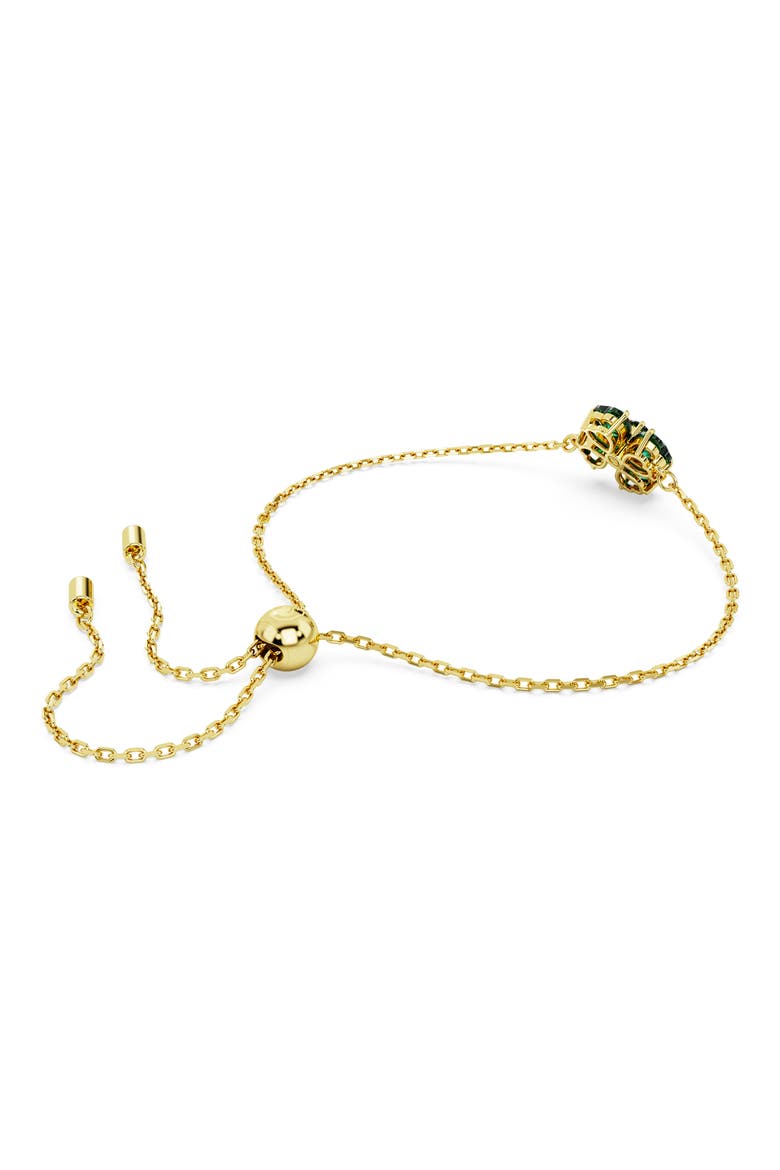 Idyllia Mixed Cut Crystal Clover Bracelet, Alternate, color, GREEN