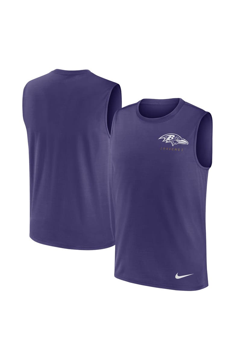 Nike Men's Nike Purple Baltimore Ravens Muscle Tank Top, Main, color, 