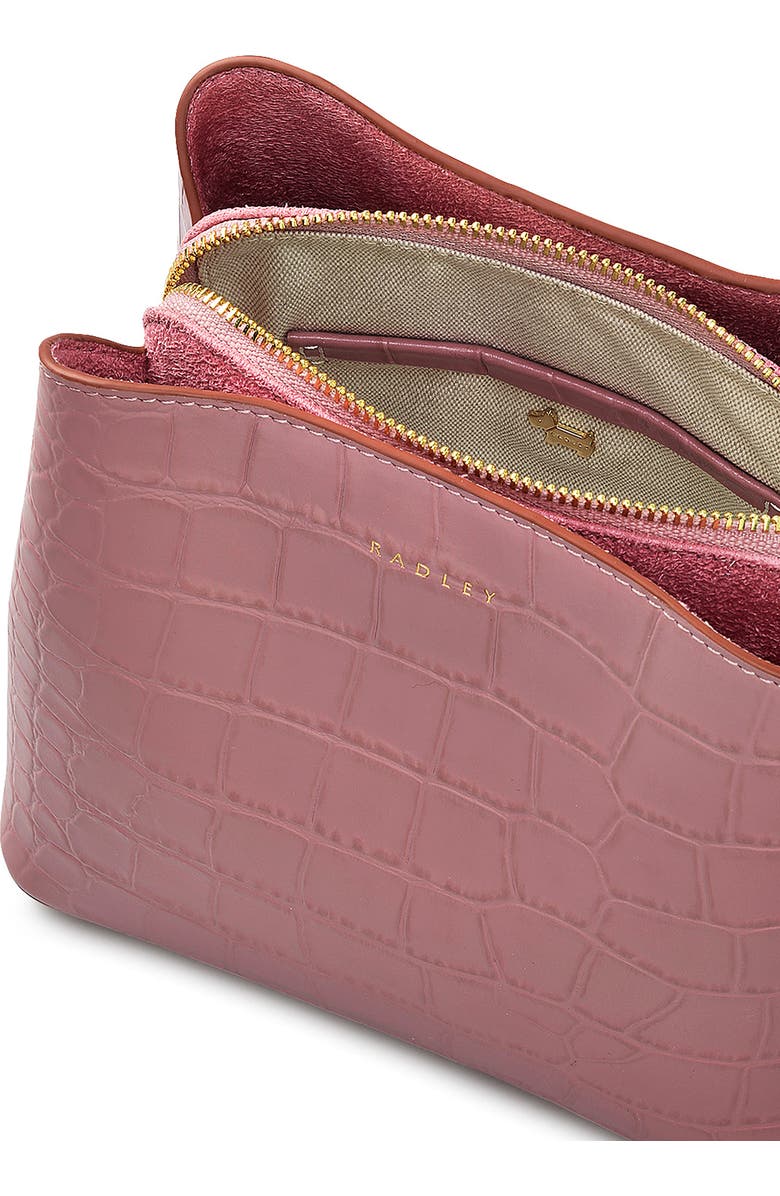 Radley Dukes Place Croc Embossed Small Crossbody Bag, Alternate, color,