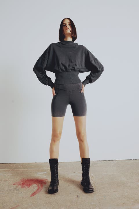 Cotton Your *Itch Acid Wash Biker Legging