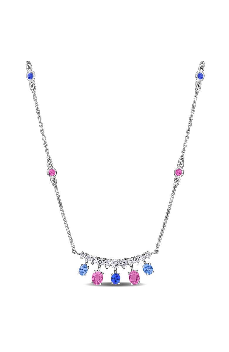 Julianna B. Multi-Sapphire & Diamond Necklace 14k, Main, color, 