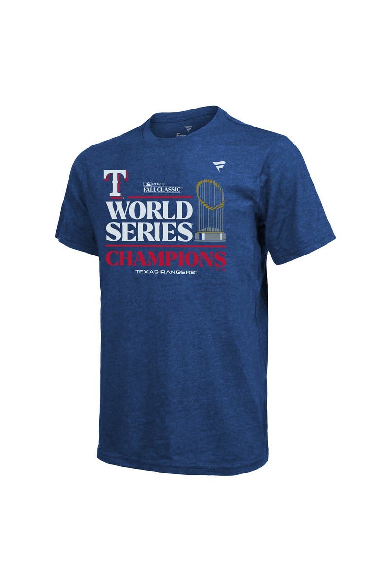 FANATICS Men's Fanatics Branded Royal Texas Rangers 2023 World Series Champions Locker Room Tri-Blend T-Shirt, Alternate, color, 