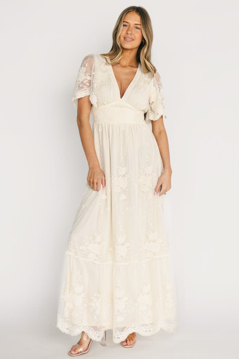 Rosalia Lace Maxi Dress, Main, color, White