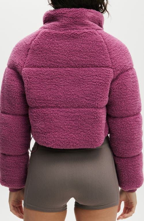 COTTON ON BODY ACTIVE THE MOTHER PUFFER CROPPED SOFT FLEECE JACKET