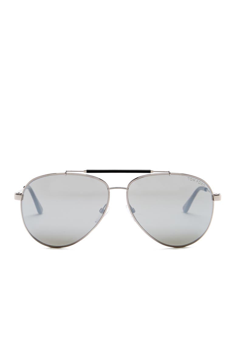TOM FORD 'Rick' 62mm Aviator Sunglasses, Alternate, color,