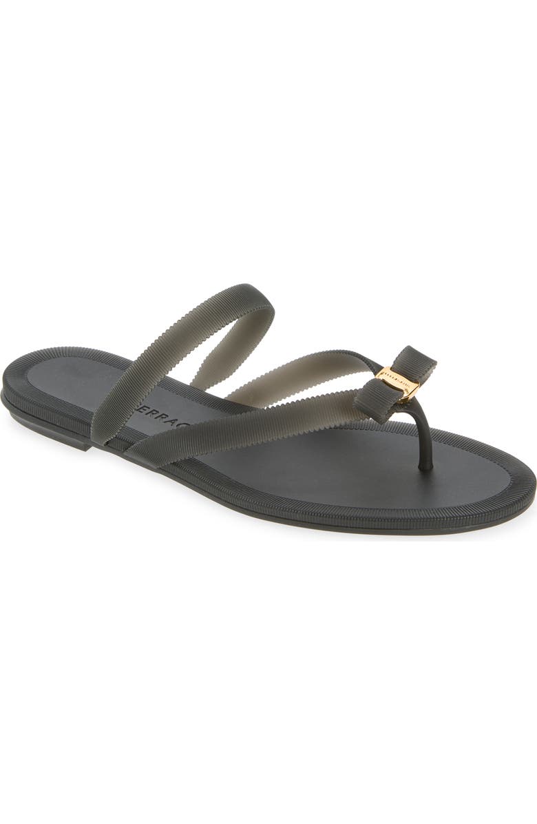 FERRAGAMO Vara Bow Jelly Sandal, Main, color, Nero Nero Giove