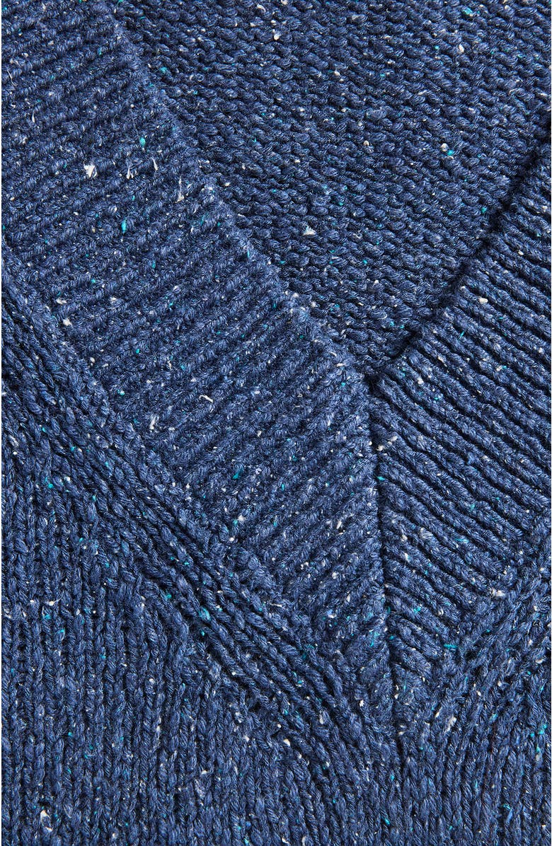 Celtic & Co. Cotton Blend Flecked V-Neck Sweater, Alternate, color, Mid Blue