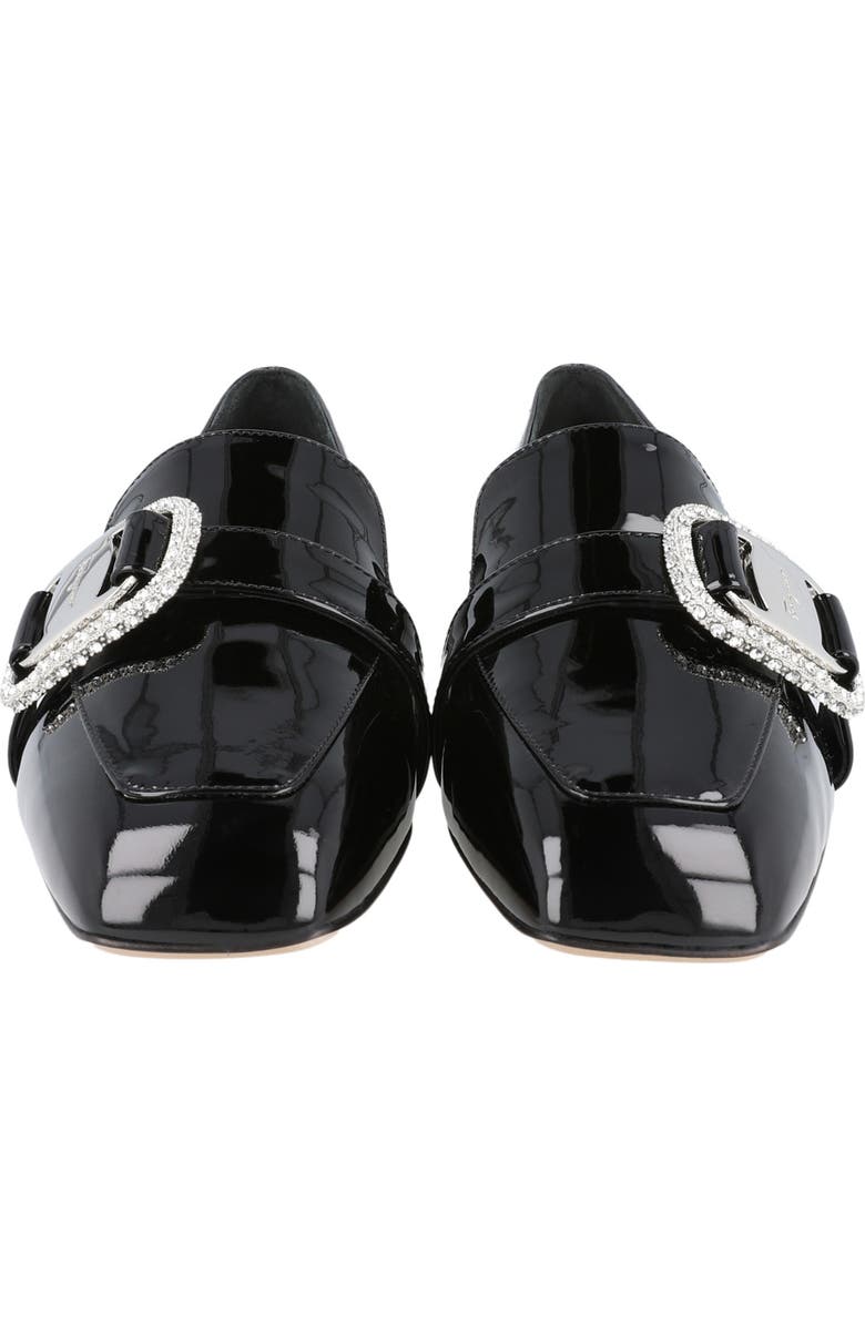 FERRAGAMO Embellished Patent Loafer, Alternate, color, Black