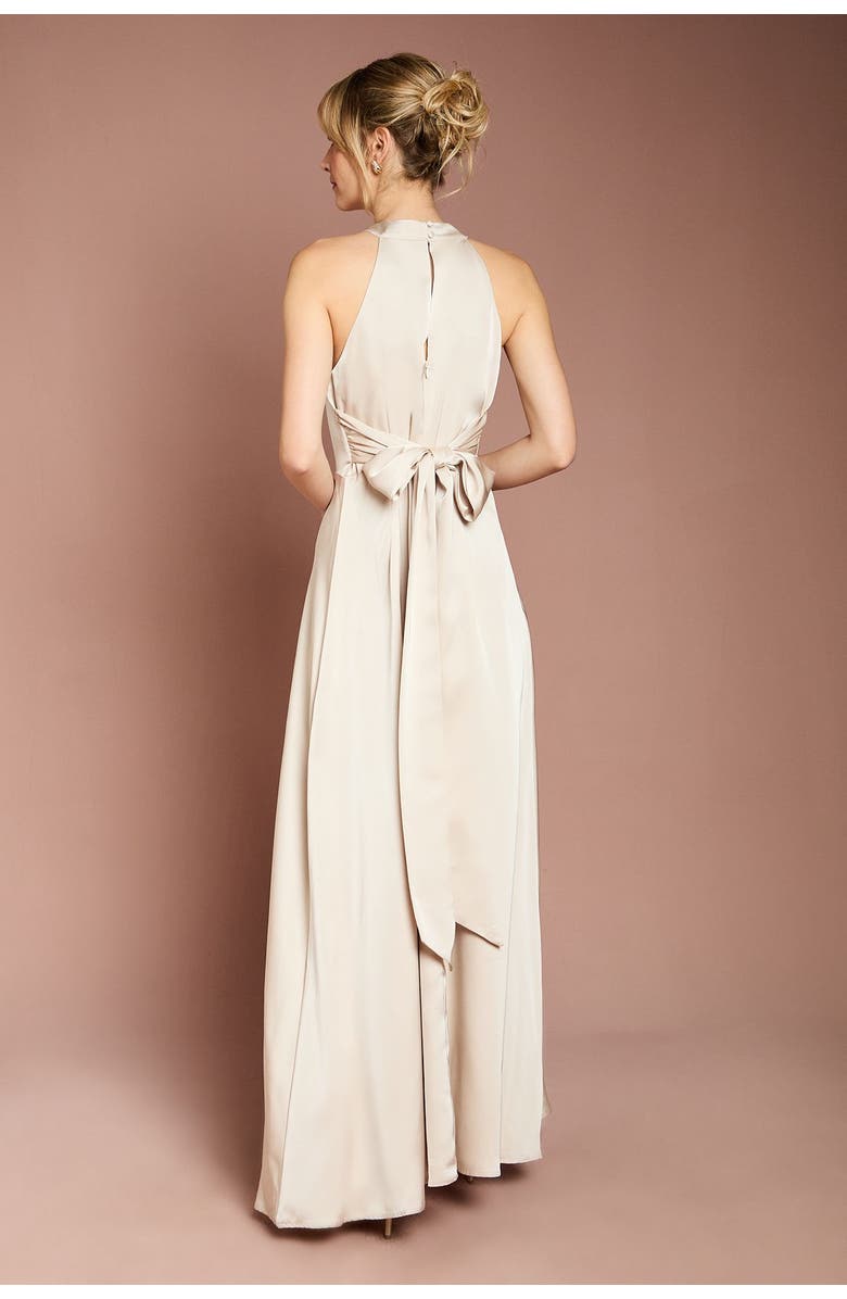 Coast Honoured Twist Halterneck Maxi Dress, Alternate, color, Champagne
