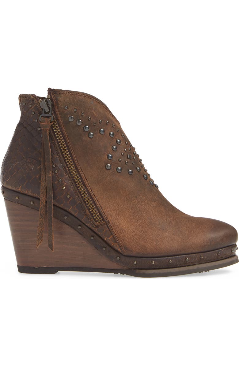 Ariat Stax Studded Wedge Bootie, Alternate, color,