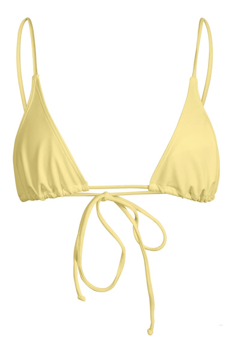 Sacred Tie Back Tassel Bikini Top, Alternate, color, Yellow