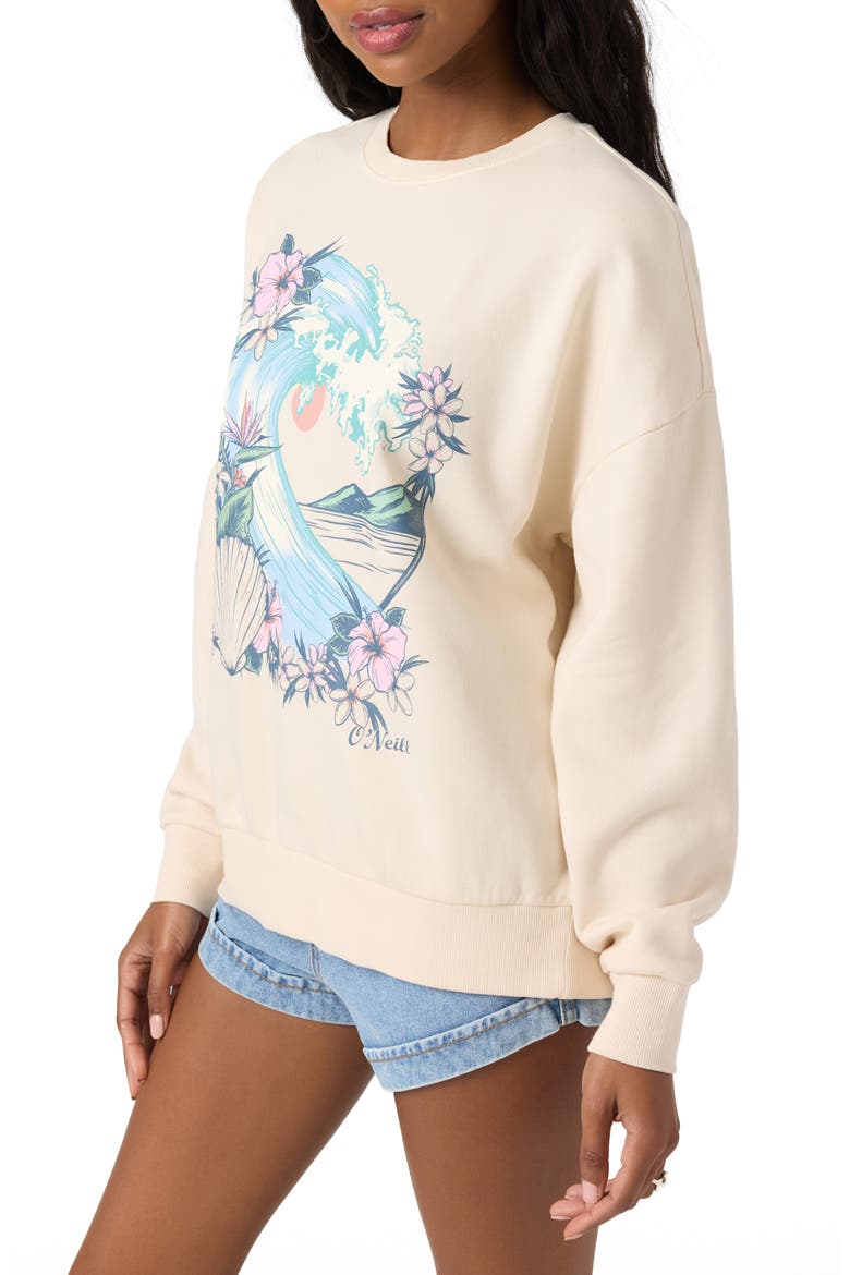 Solis Fleece Graphic Sweatshirt, Alternate, color, TAPIOCA