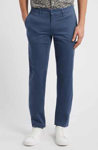 Brax Fabio Micropattern Flat Front Cotton Blend Pants