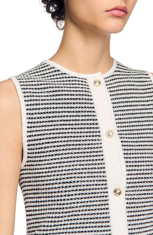 Sandro Striped Cardigan In Multi
