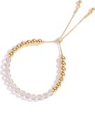Classicharms FrostLily Clear Crystal and Bead Bolo Bracelet