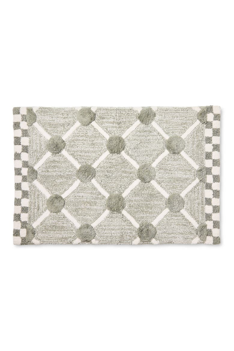 Lattice Dot Bath Rug, Main, color, GREY