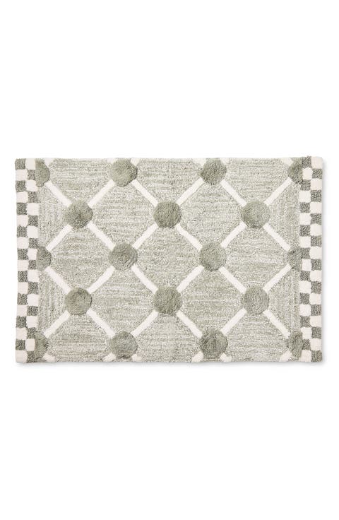 Lattice Dot Bath Rug