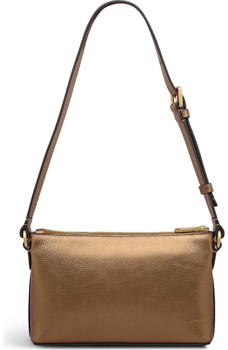 Radley Pockets - Metallic Mini Ziptop Shoulder Bag, Alternate, color, Olive Gold