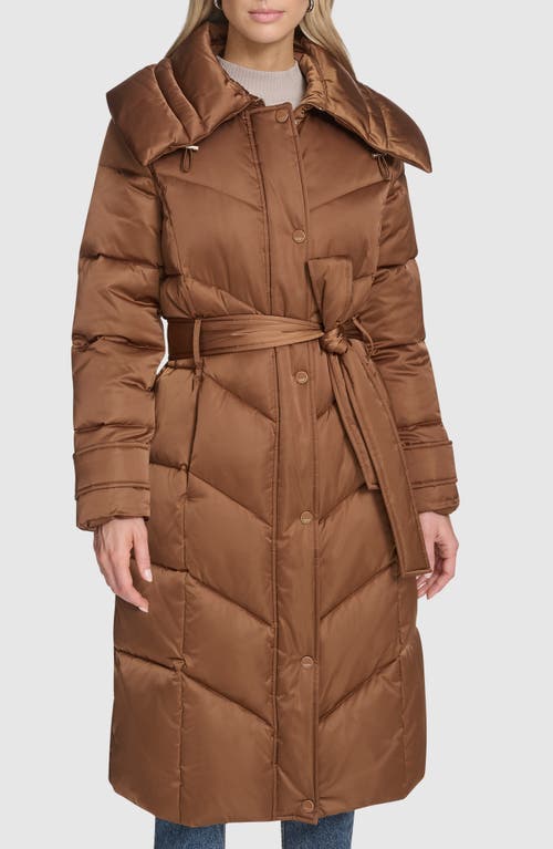 Andrew Marc Palmer Belter Puffer Coat In Brown