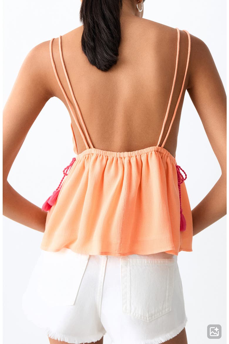 Embroidered Detail Camisole, Alternate, color, PEACH