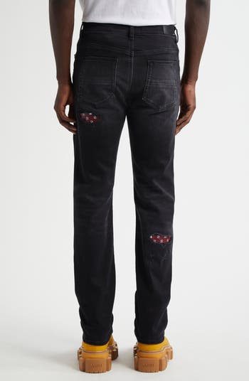 AMIRI Bandana Repaired Slim Fit Jeans | Nordstrom AMIRI Bandana Repaired Slim Fit Jeans | Nordstrom