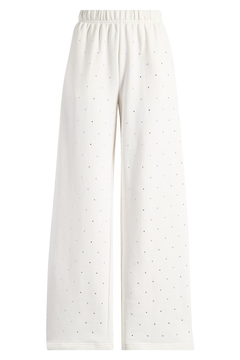 Crystal Wide Leg Sweatpants, Alternate, color, CLOUD WHITE001