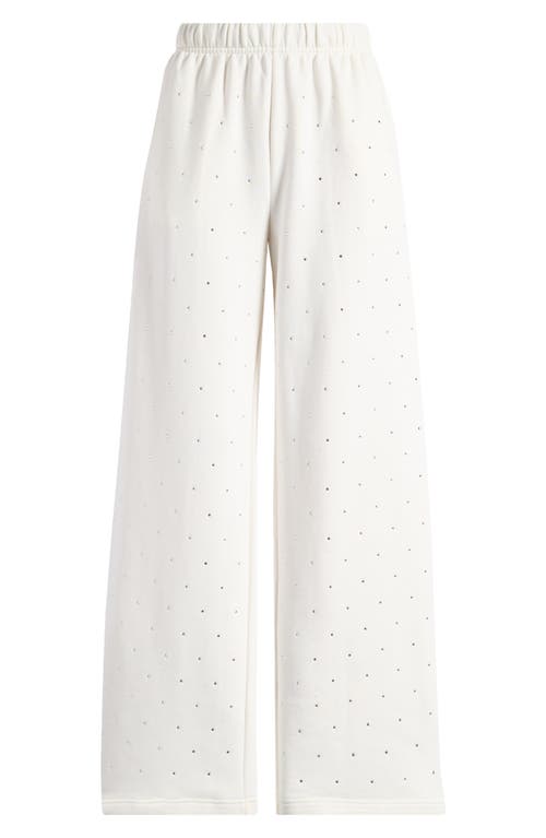 GOOD AMERICAN GOOD AMERICAN CRYSTAL WIDE LEG SWEATPANTS