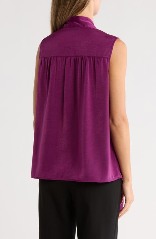 Gemma + Jane Tie Front Sleeveless Top In Purple