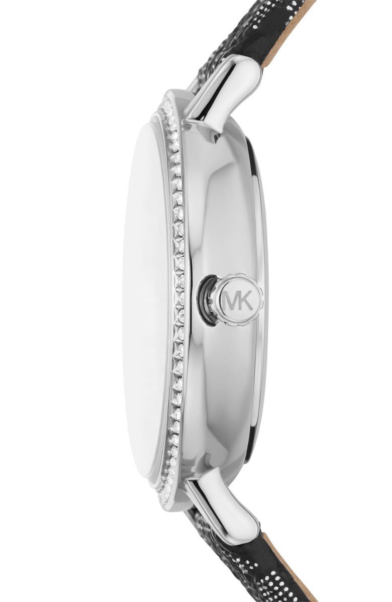 Michael Kors Addyson Leather Strap Watch, Bracelet & Stud Earrings Set, 32mm, Alternate, color,