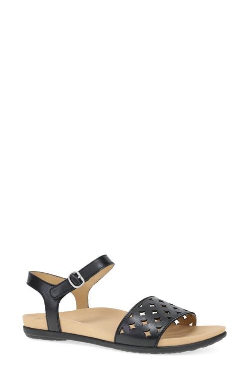Dansko Jodie Ankle Strap Sandal In Black Calf