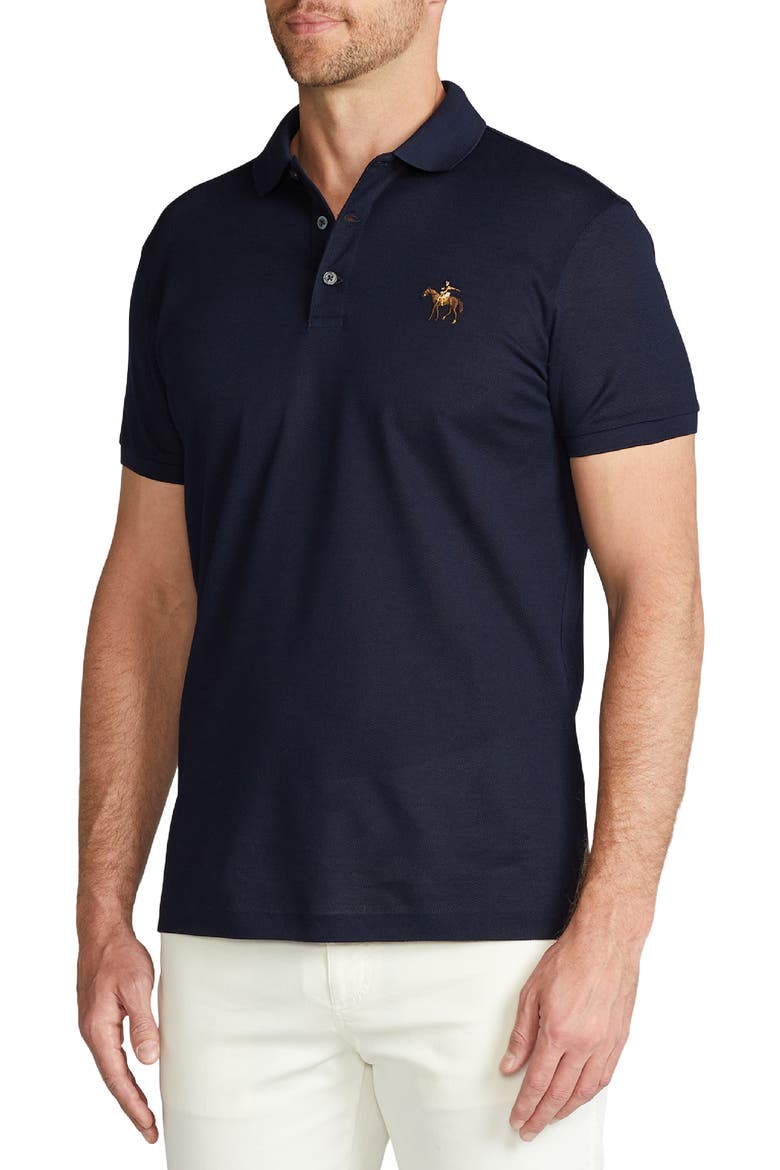 Ralph Lauren Purple Label Slim Fit Logo Embroidered Cotton Piqué