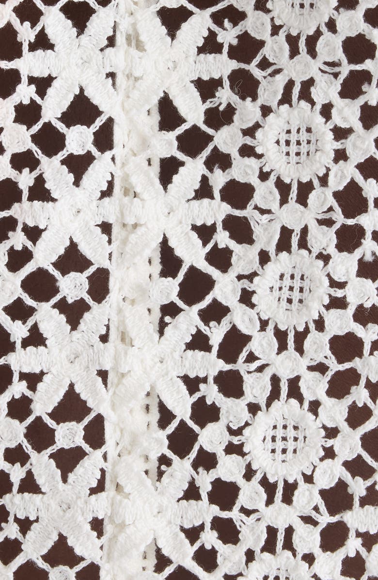 Isabel Marant Hizene Long Sleeve Lace Minidress, Alternate, color, White