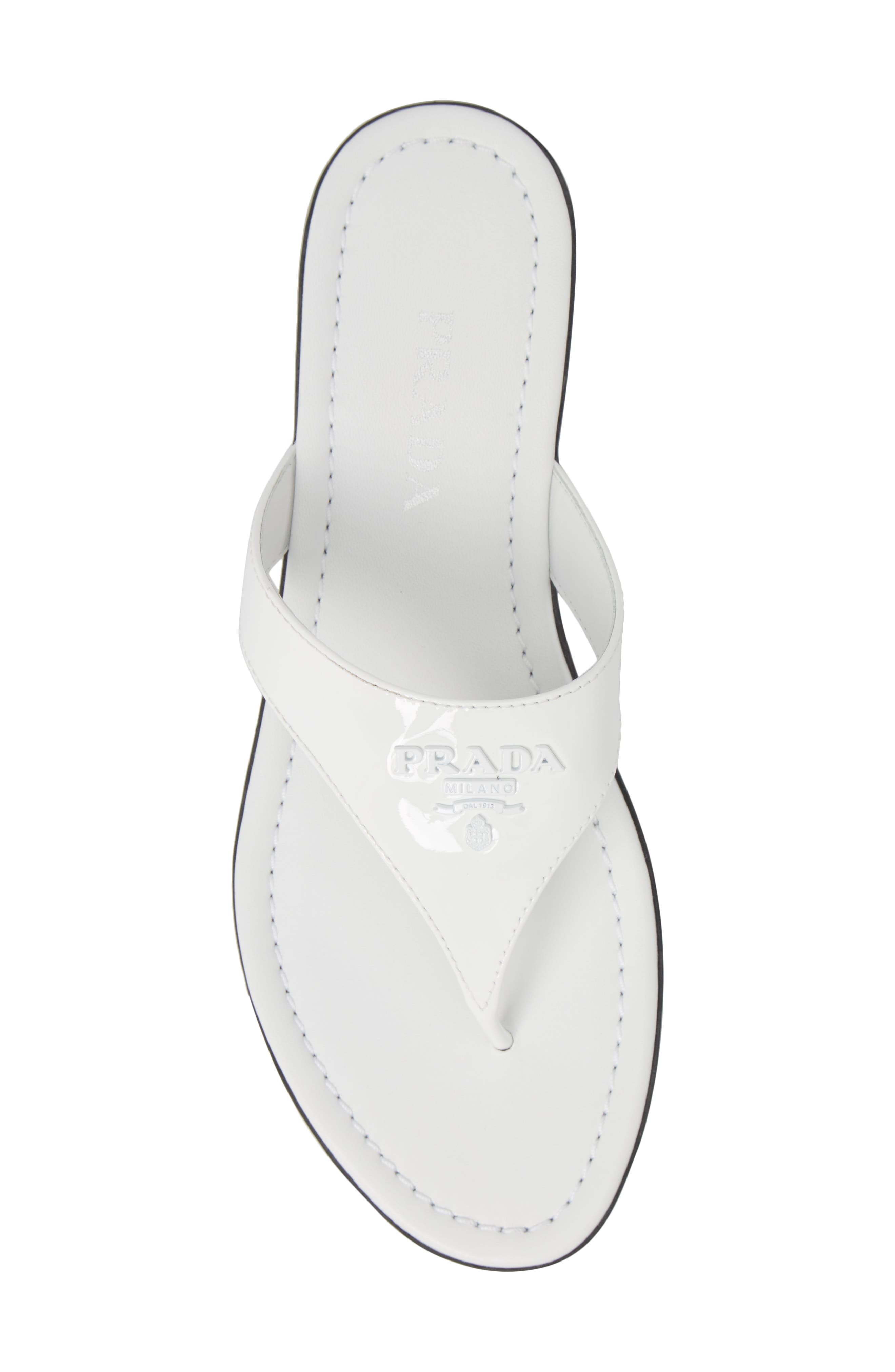 Prada Logo Flip Flop, Alternate, color, 