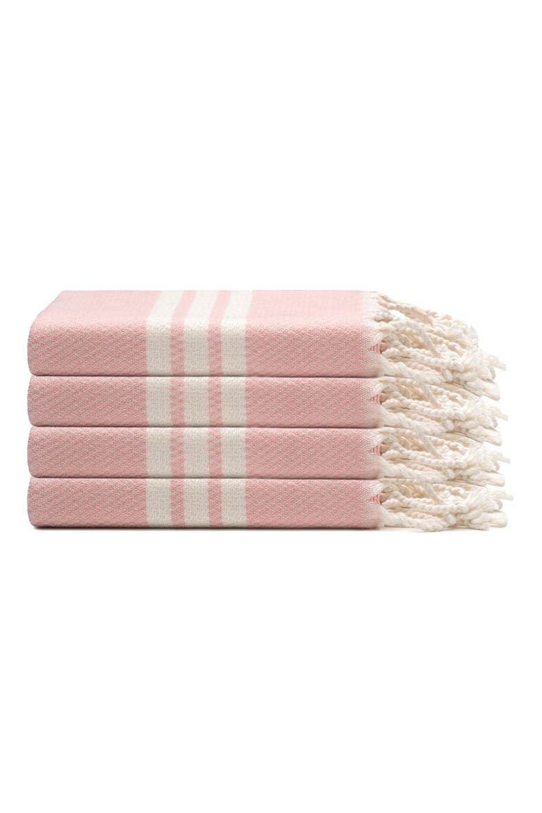 Newport Turkish Cotton Hand & Kitchen Towel Bundle, Main, color, Blush