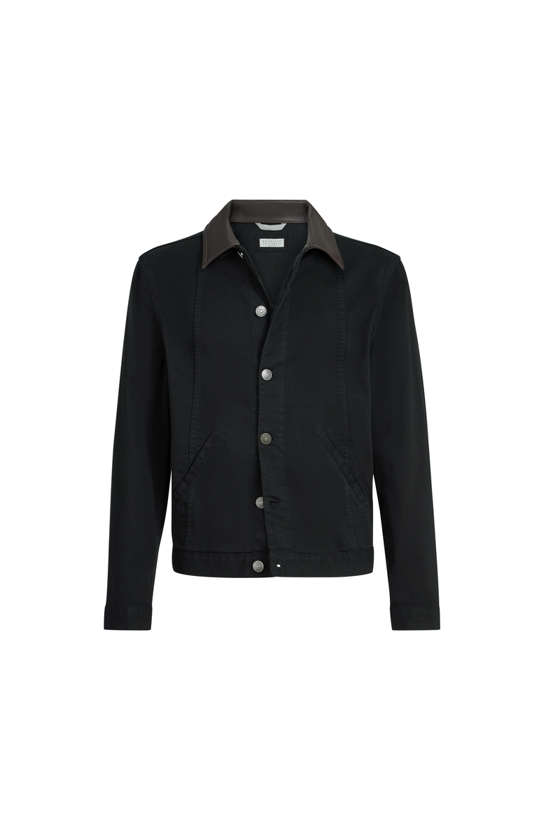 Brunello Cucinelli Garment-dyed outerwear jacket, Alternate, color, Black