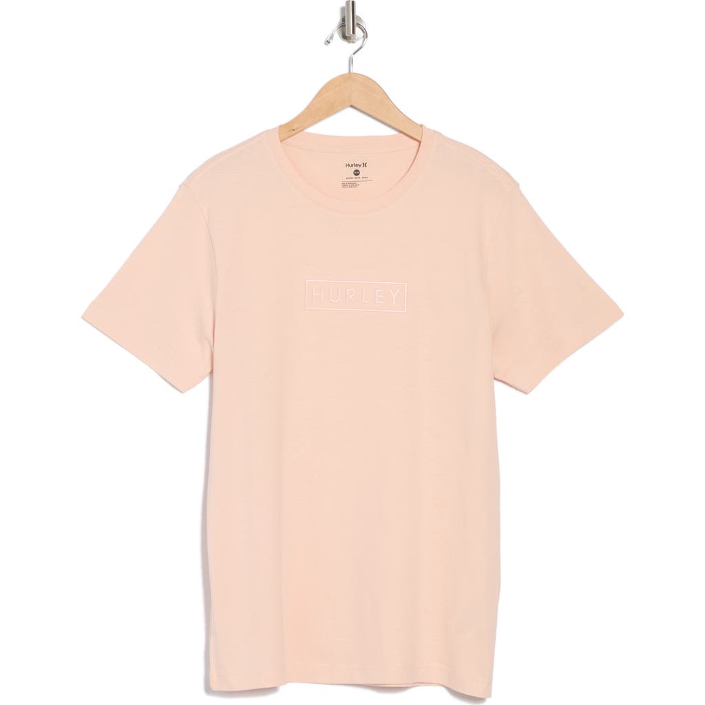 Hurley Boxed Logo Cotton T-shirt In Neutral