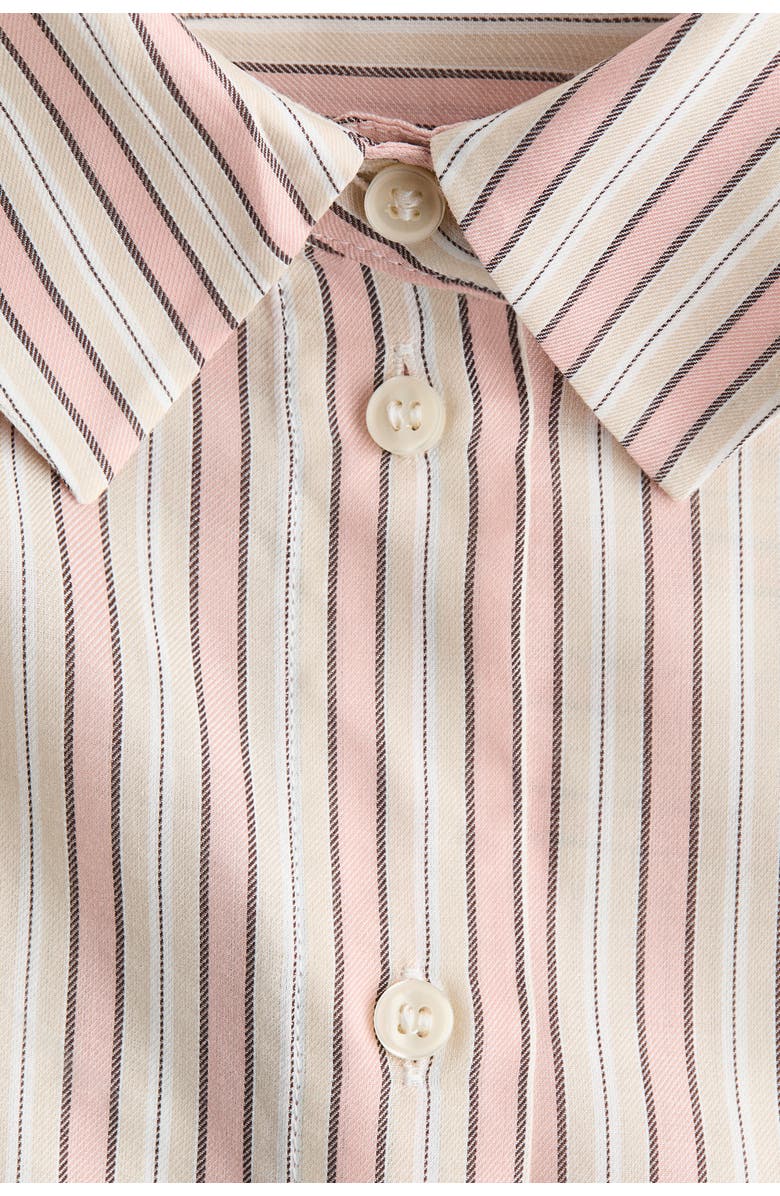 H&M Oversized Lyocell-blend Shirt, Alternate, color, Light Pink/Striped
