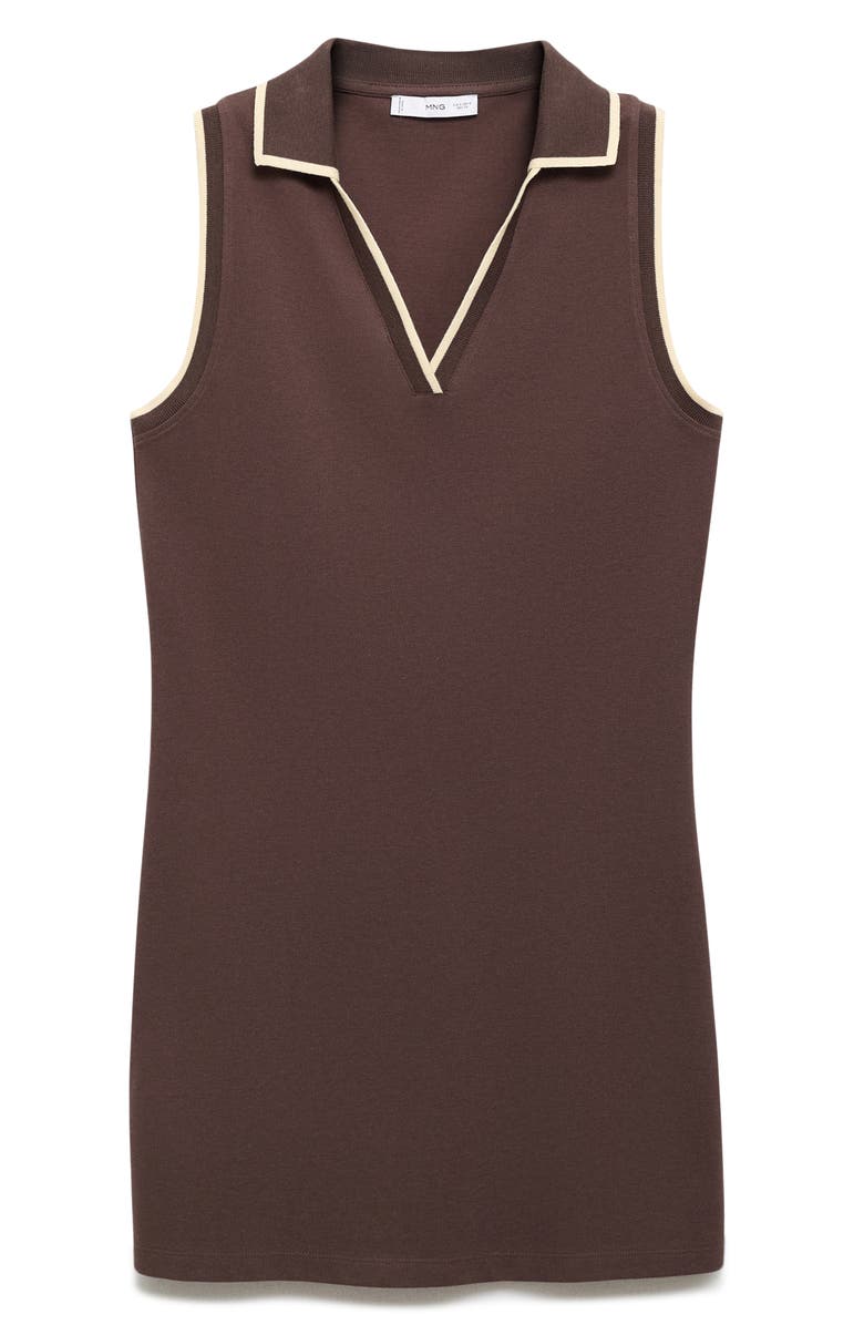 MANGO Polo Minidress, Alternate, color, Chocolate