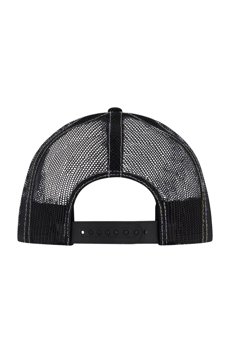 Element Constructed Contrast Stitch Cotton Twill Trucker Cap, Alternate, color, Black