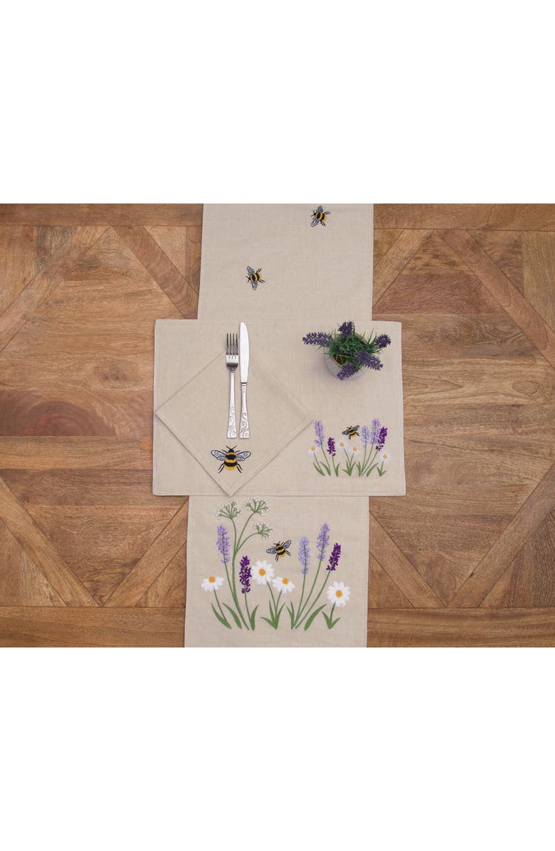C&F Home Lavender & Bee Garden Placemats Set of 6, Alternate, color, Yellow