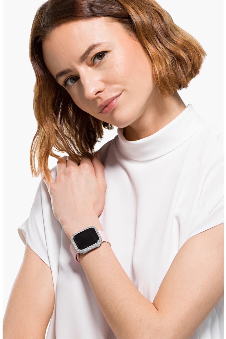 Pavé 40mm Apple Watch® Case Attachment, Alternate, color, SILVER