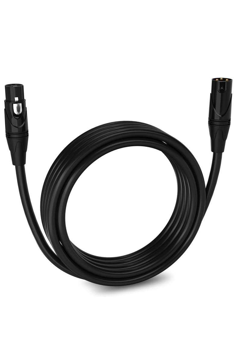 Lyxpro 15 ft Balanced XLR Cable, Male to Female, 3 Pin Microphone Cable, Main, color, Black